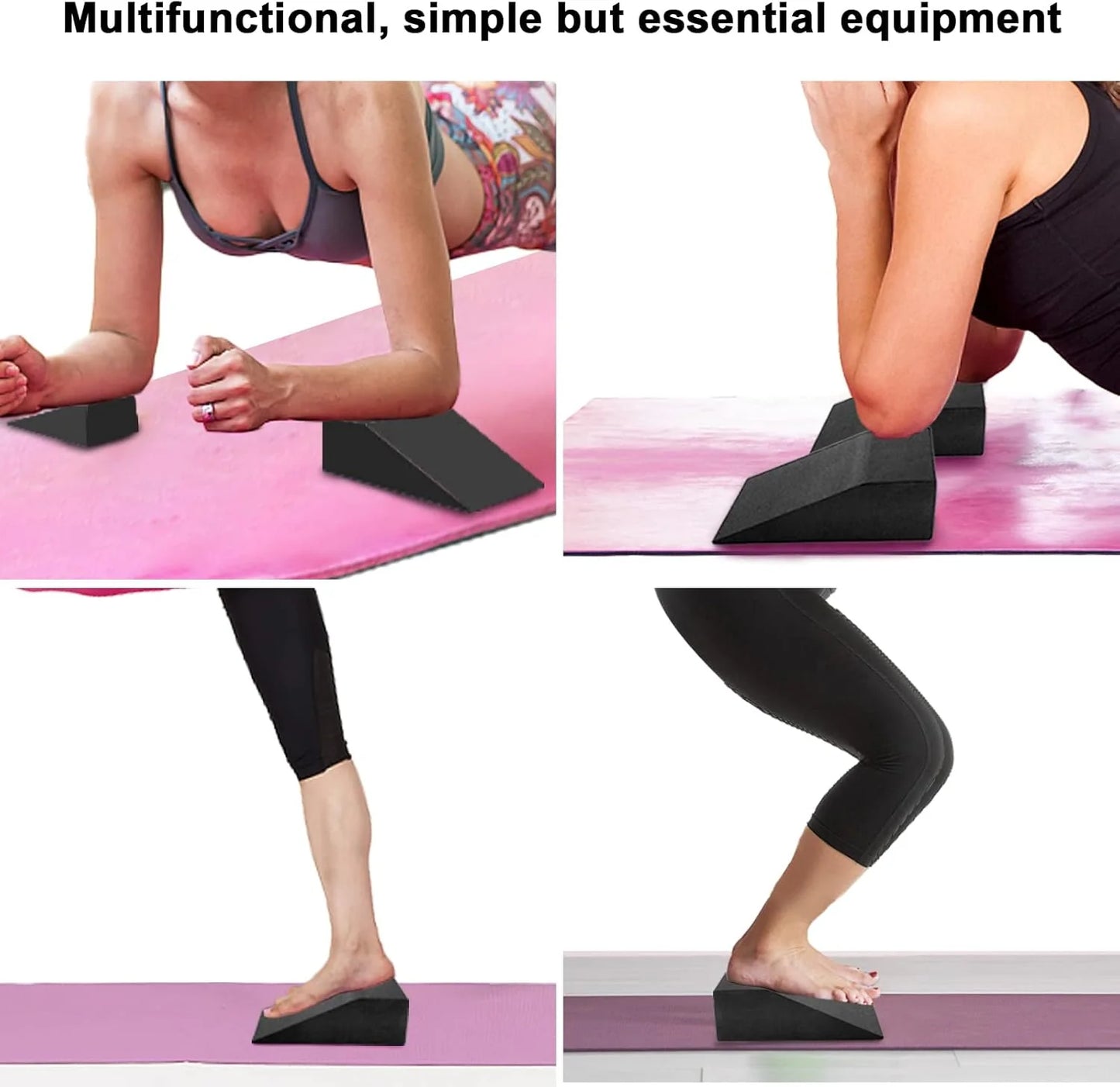 2 Pack Non-Slip Squat Wedge Blocks for Enhanced Squats, Calf Raises, and More!